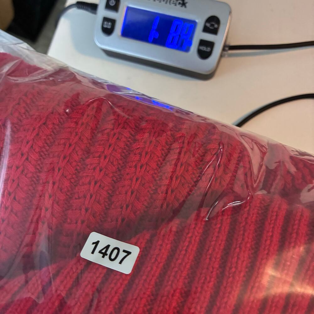 Charter Club Chunky Knit Cardigan Sweater Women's Small Red Cotton Nylon Blend - Picture 6 of 6